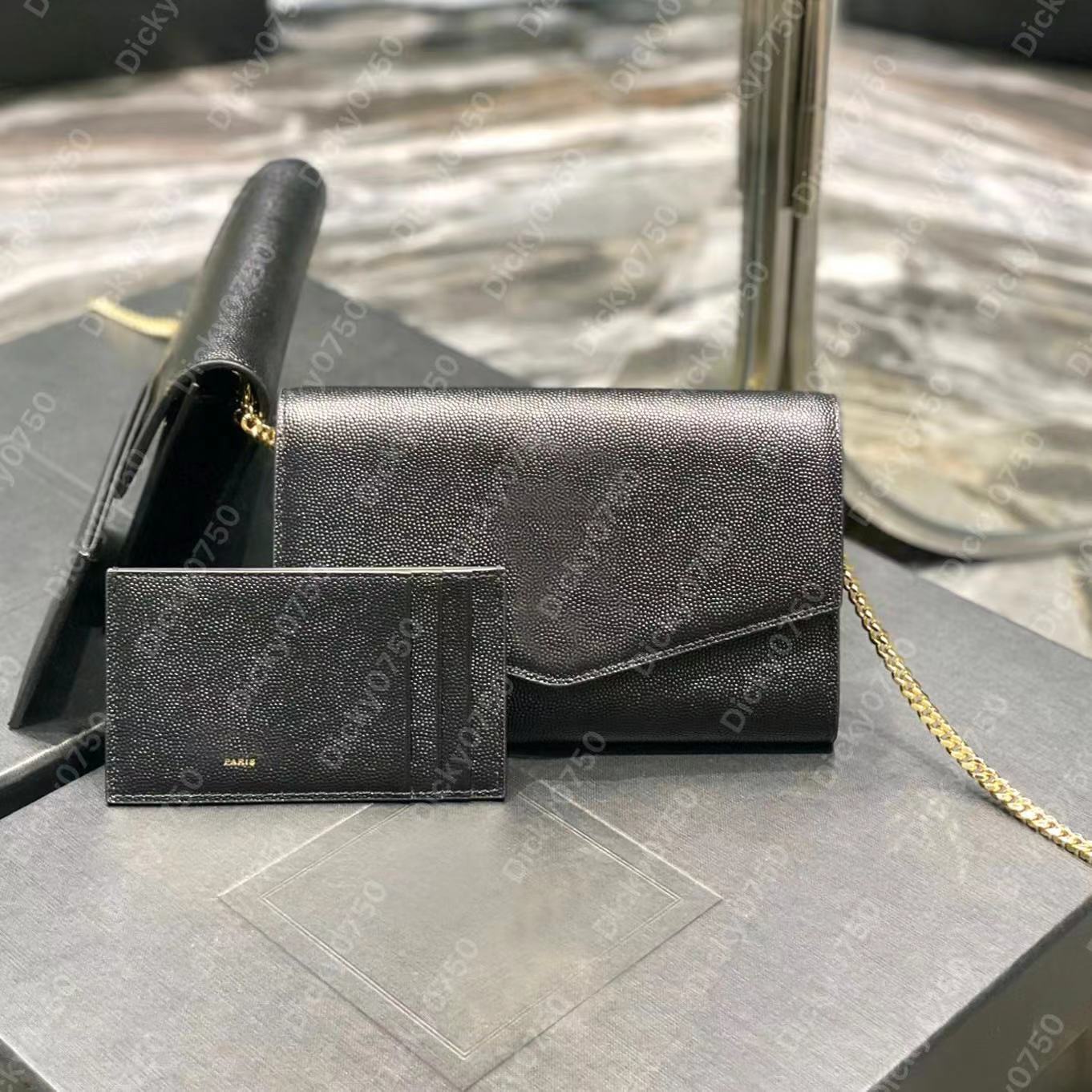 Designer bags women purse sling bags crossbody card holder town luxury card holder Alligator shinny Leather shoulder bags chain purse clutch woc handbags dicky0750