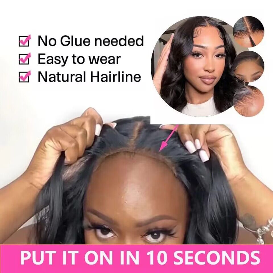 Glueless Wig Human Hair Ready To Wear And Go Plucked Body Wave Transparent Wigs Without Glue Virgin Swiss Pre Cut Haire