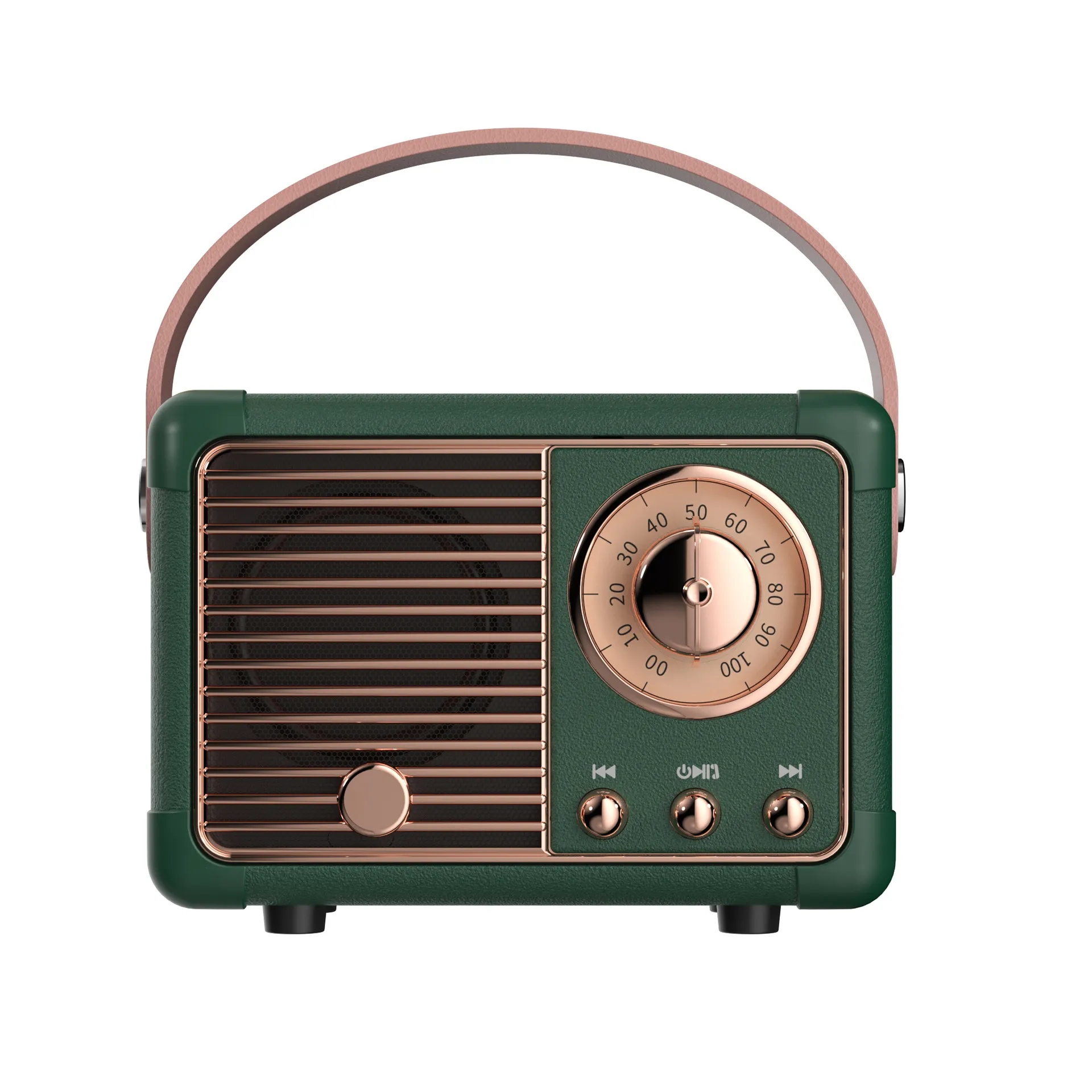 HM11 Retro Bluetooth Speakers Metal Material Stereo Hifi Super Bass Subwoofer Handsfree MIC Computer Phone Speaker MP3 Player