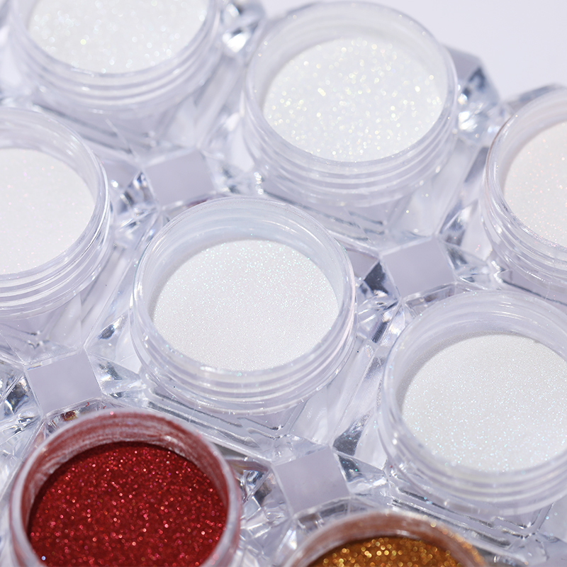 Nail Glitter Pearl Powder Aurora Mirror Rub Chrome Pigment White Purple Neon Manicure Gel Polish Dust Art Decoration 230808