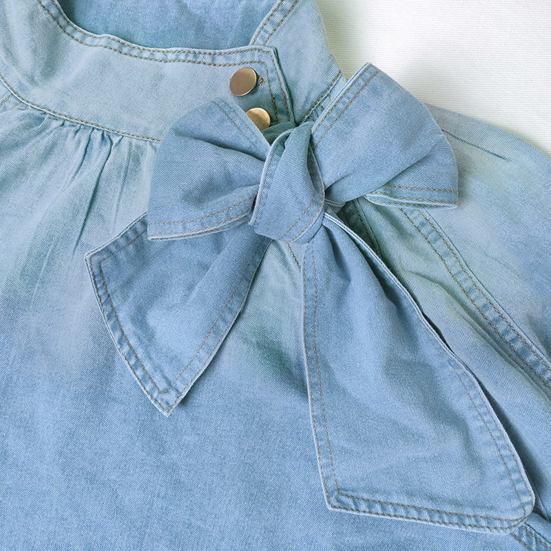 Women's Jackets Blue Denim Top Summer Bubble Sleeve Button Lace-up Y2K Clothing Fashion Casual Elegant Short Jacket for Street Ladies 230807