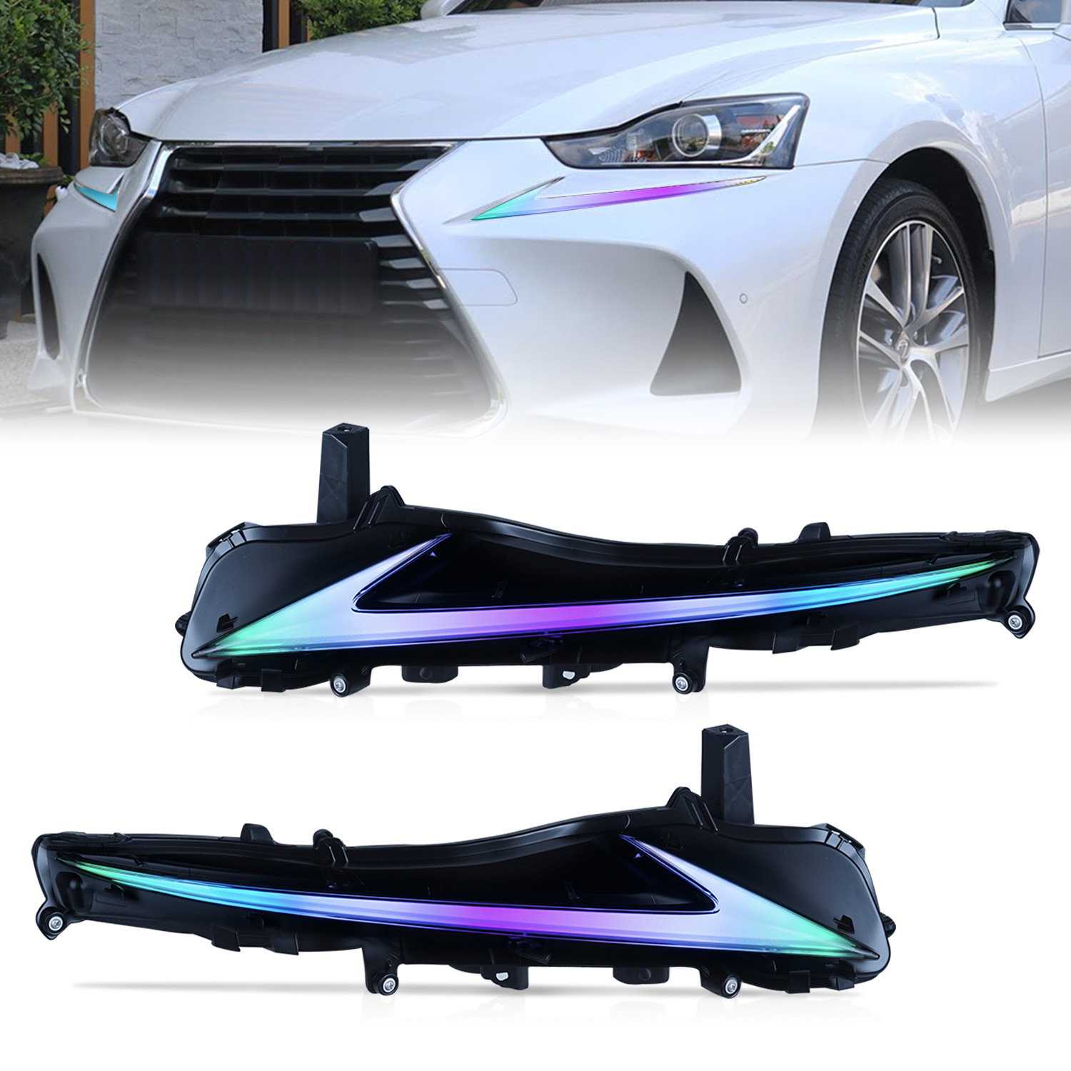 Car Daytime Lights for Lexus IS 20 16-20 20 IS300 IS300H IS300HF IS350 IS350F LED Assembly RGB Style