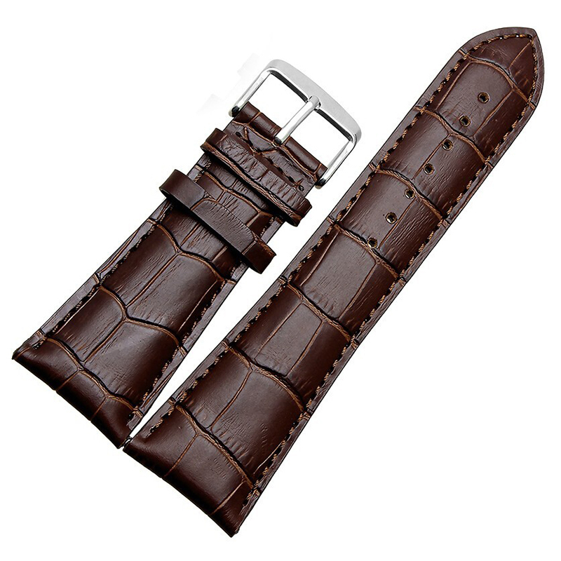 Watch Bands Watch strap 23mm 24mm 26mm 28mm big width Black brown Mens Alligator Genuine Leather Watch Strap Band bracelets 230808