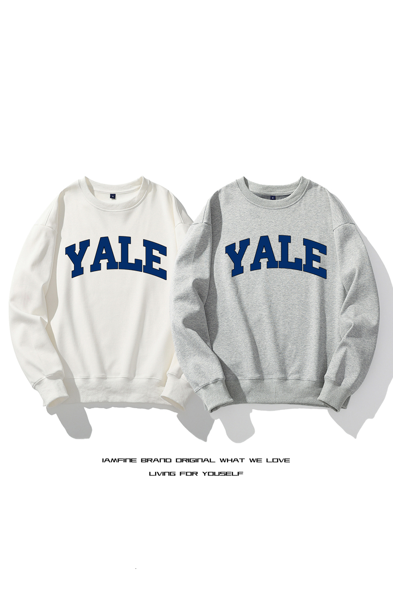 Men's Jackets YALE letters Autumn Fashion Casual Hoodies For Men Woman Sweatshirt Basic Solid Color High Quality Streetwear Top Thicker 230807