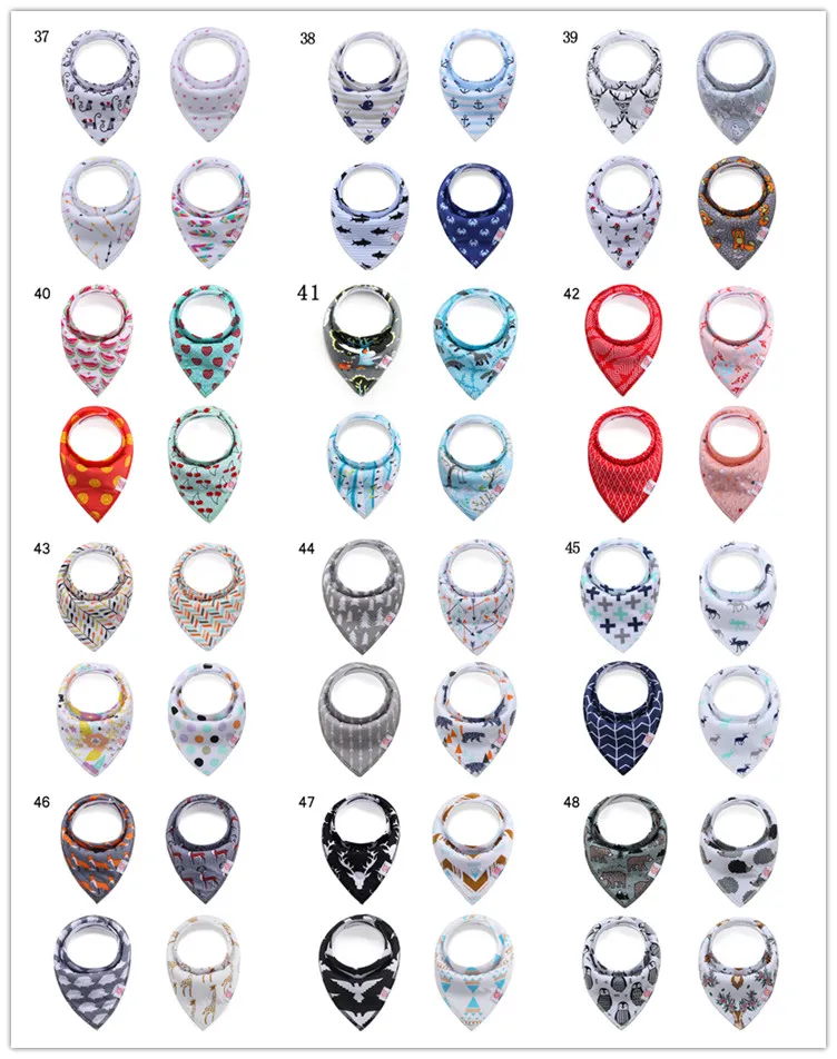 Custom washable organic cotton baby bibs baby bandana drool Triangle Cotton white Baby BibZZ