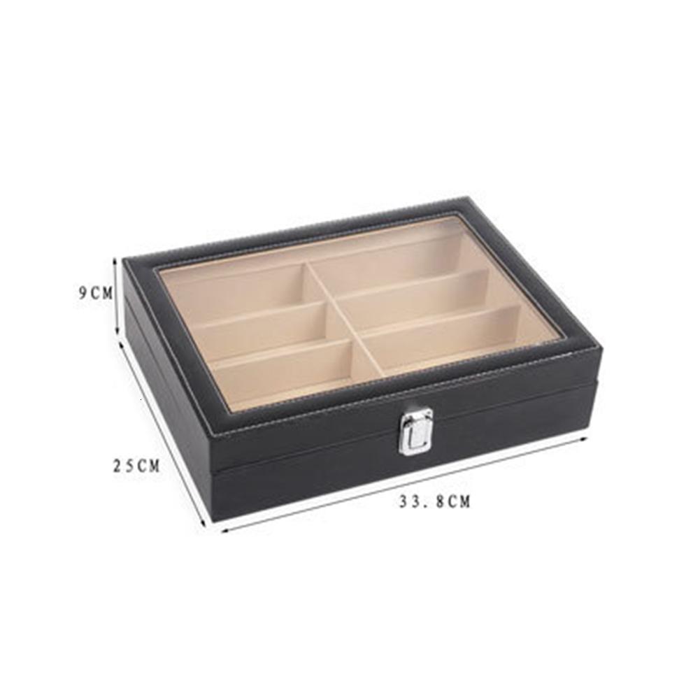 Jewelry Boxes 50% S 8Grid Eye Glasses Case Eyewear Sunglasses Display Storage Box Holder Organizer 230808