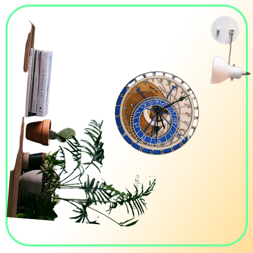 Creative Prague Astronomical Wooden Living Room wall Quartz Home Decoratio Wood clock Mute LJ2012049605369