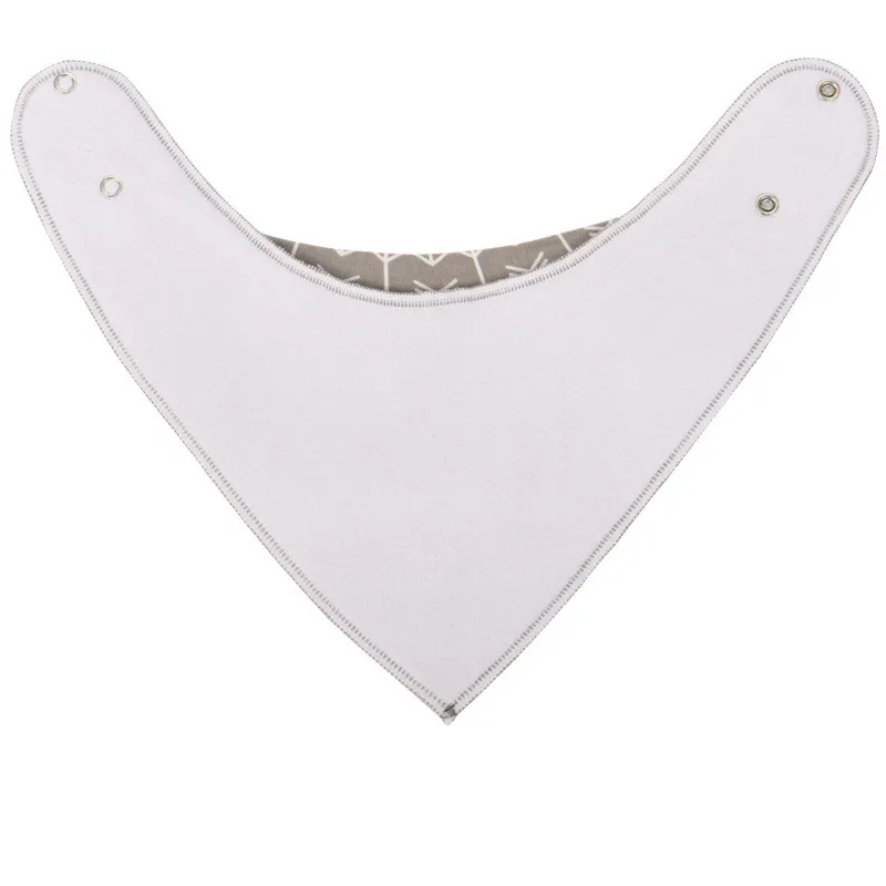 Custom washable organic cotton baby bibs baby bandana drool Triangle Cotton white Baby BibZZ