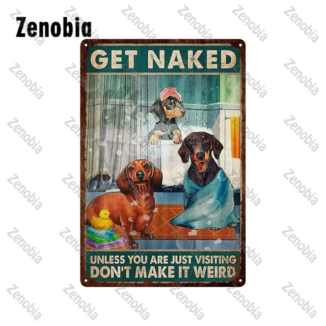 Art Animal Pet Metal Painting Black Cat Metal Poster Funny Vintage Plaque Metal Tin Signs Cat Sitting On Toilet Tin Plate for Bathroom Livingroom Deco