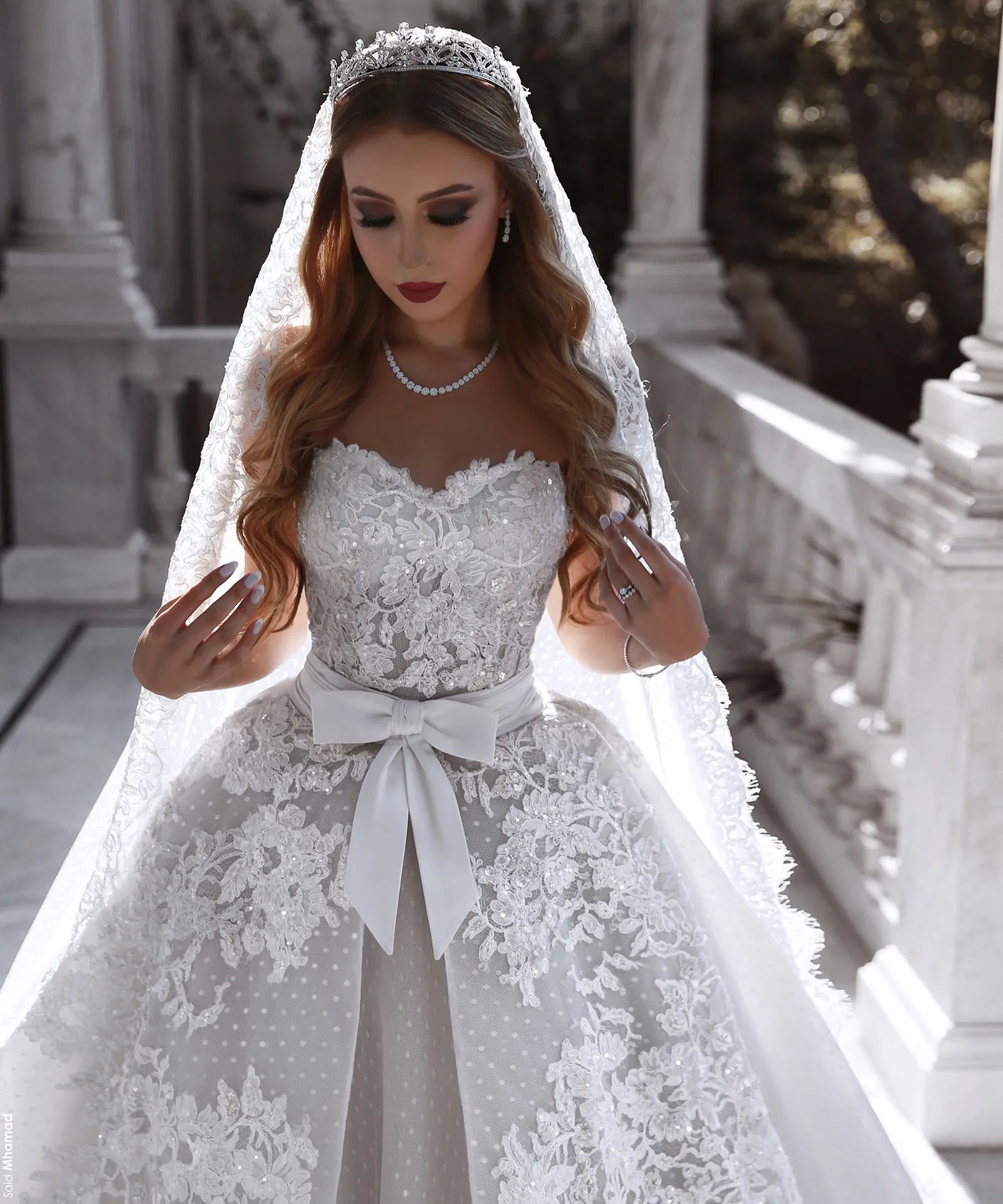 Exquisite Wedding Dress For Women Strapless A-line Bride Gowns Lace Up Appliques Tulle Bridal Robes Vestido De Novia