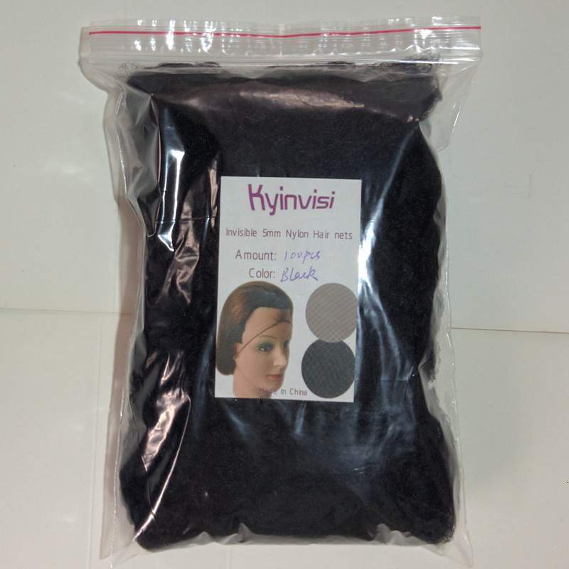 Wig Caps wholesale 500pcs 20inch hairnet 5mm nylon hair nets invisible disposable hair net five colors mix hair bond 230808