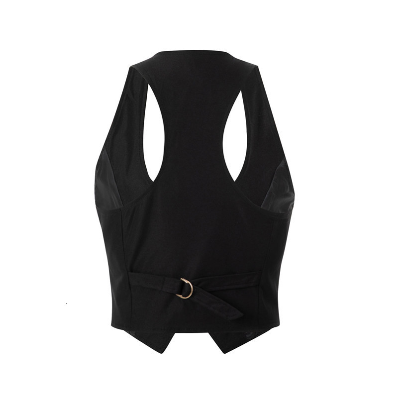 Women's Vests Xingqing Women Fashion V-Neck Sleeveless Button Down Fitted Racer Back Classic Vest Shirts Separate Waistcoat for Formal Wear 23080