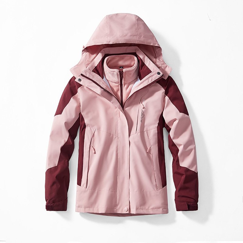 Men's Jackets Outdoor Waterproof Suits Men''s Two-pieces Sets 3 in 1 Thick Warm Coats Camping Windbreaker Winter Coat Hiking Windproof 