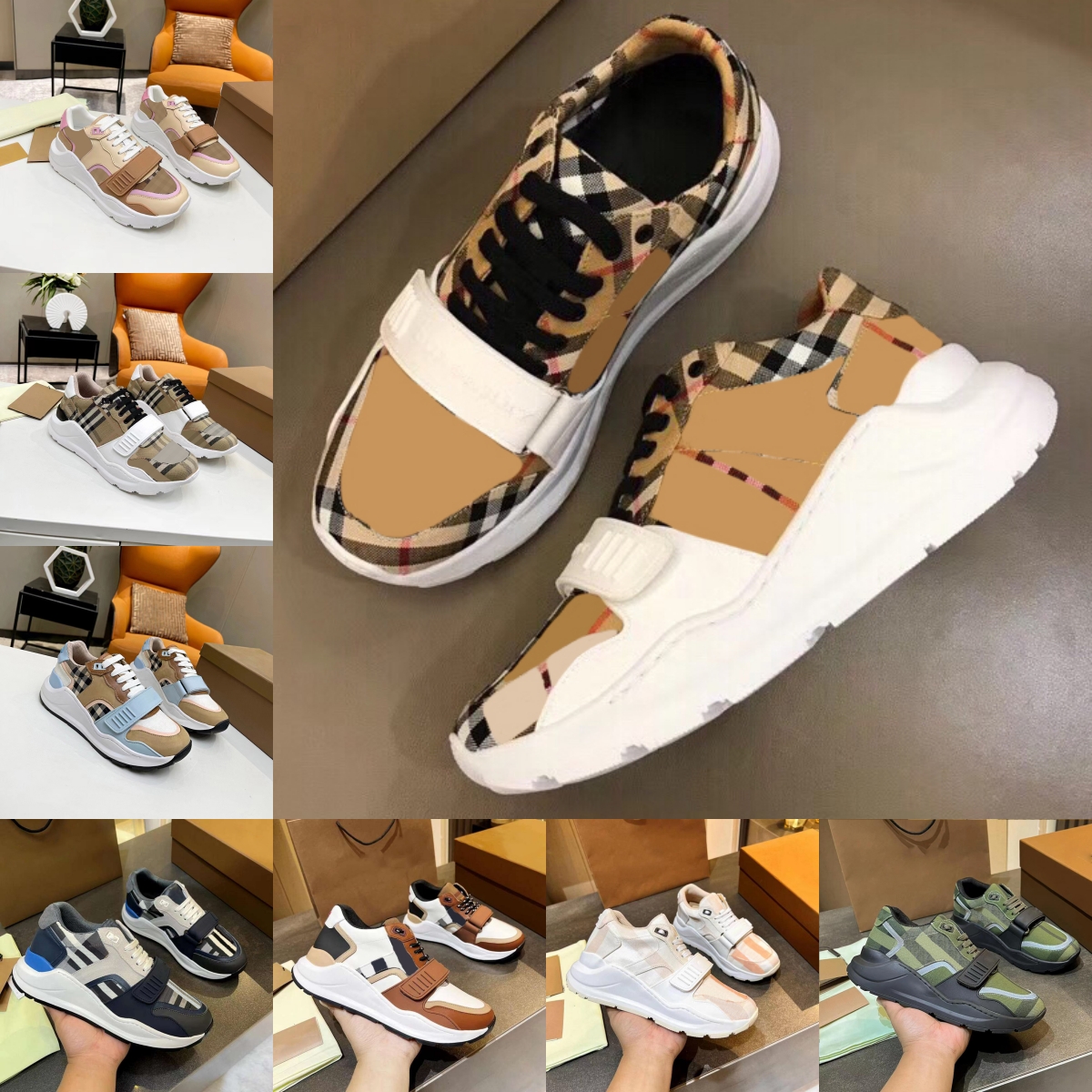 Designer Sneakers Striped Shoes Men Sneaker Brand Shoe Classic Platform Trainers Women Vintage Sneaker Season Flats Shoe