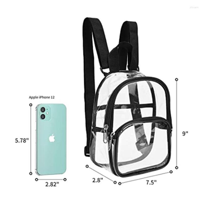 Free Shipping Evening Bags Small Clear Backpack Transparent PVC Summer Waterproof Beach Cell Phone Bag For Travel School Storage Backbags