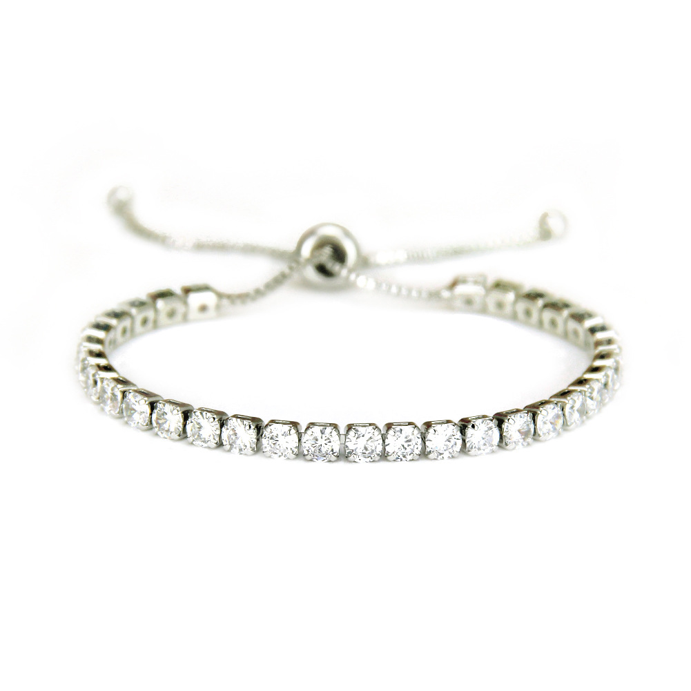 Bracelet Women Gold/Silver CZ Shiny Designer Adjustable Bracelets Women Fashion 4mm Snake Bone Tennis Sports Bracelet Girls Jewelry