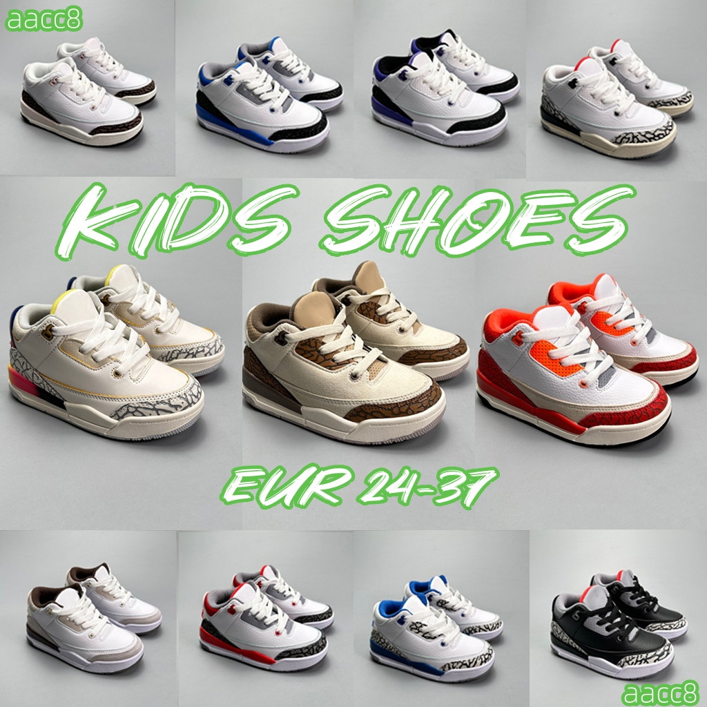 kids shoes Jumpman 3s boys shoe high Wizards Palomino basketball Racer Blue boys Fire Red sneaker Dark Iris toddlers on Mars size 25-35