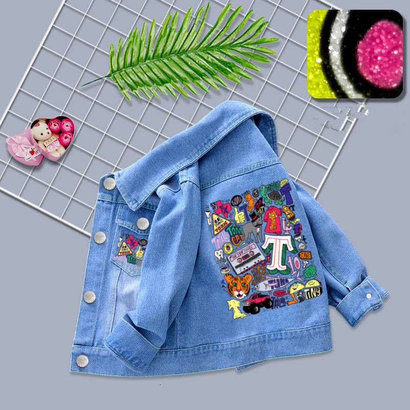 Jackets Spring Kids Coats Butterfly Sequin Denim For Girl Children Top Clothing Baby Girls Clothes Outerwear Jean Jacket 230808