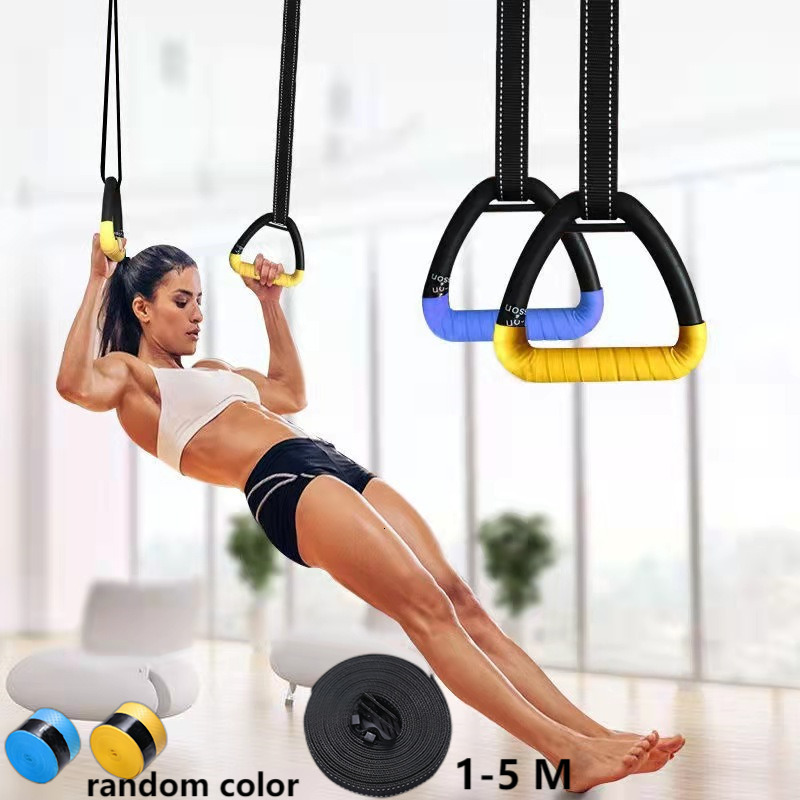 Gymnastic Rings 1Pair ABS Adult Gymnastics Rings with Heavy Duty Adjustable Strap Home Gym Full Body Strength Training Pull Up Fitness Equipment 23080
