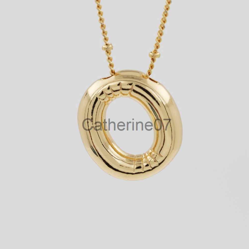 Pendant Necklaces Custom Personalized Initial 3D Balloon Alphabet Letter Pendant Necklace Name Choker Gift For Her Him J230809