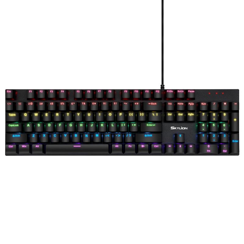wired mechanical keyboard 28 kinds of colorful lighting gaming and office for windows and ios system keyboard