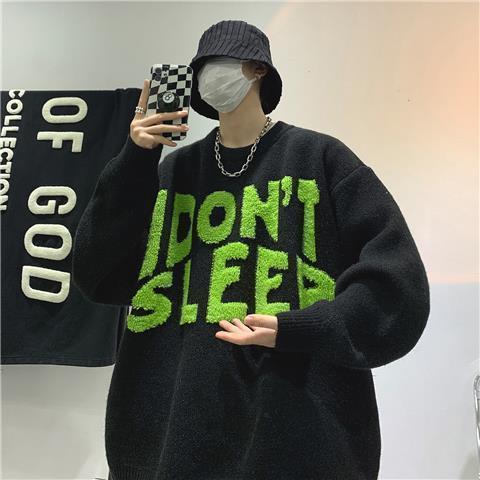 Men's Sweaters Letter Embroidery Japanese Style Sweaters Women Clothes Vintage Harajuku Oversized Fashion Pullover Streetwear Gothic Sweater 2308