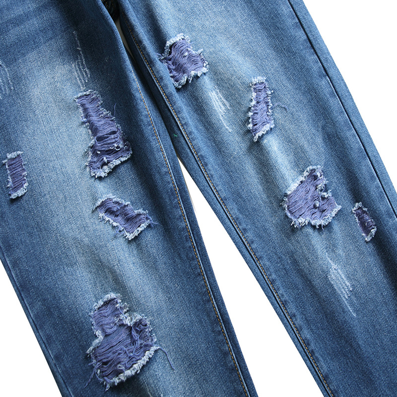 Mens Jeans Men Spring Autumn Slim Fit Ripped Cotton Stretch Denim Pants Cowboy Trousers Ropa Hombre Casual Biker Male 230809