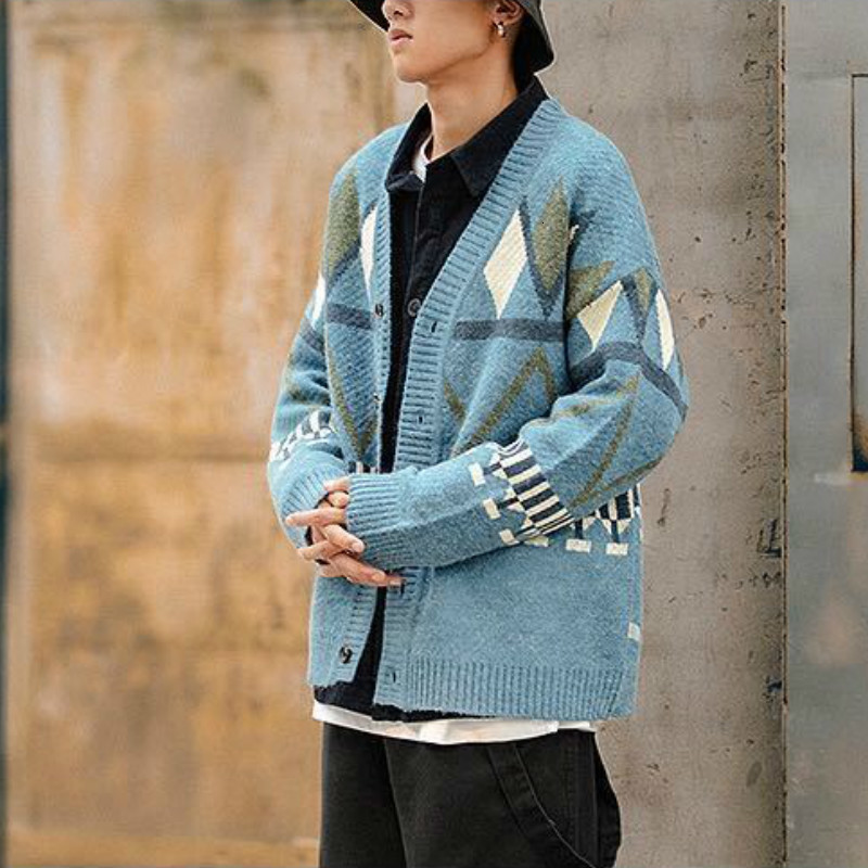 Men's Sweaters Harajuku Sweater Oversize Streetwear Korean Fashion Cardigan Pullover for Men Knitted Sweater Coat Men Cardigan Masculino 230808