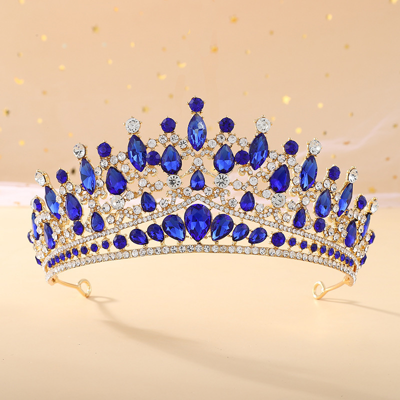 Wedding Hair Jewelry KMVEXO Fashion Purple Lilac Pink Crystal Tiara Crowns Queen Kings Princess Wedding Hair Accessories Bridal Diadems 230808