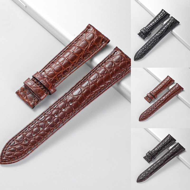 Watch Bands Real Alligator Watch Strap Genuine Leather Watch Bands For Men Or Women Watch Accessories 12 24mm Not Included Buckle 230808