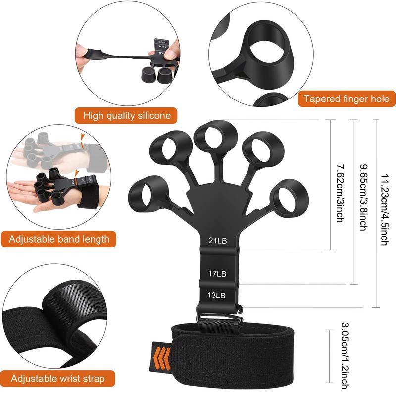 Hand Grips Finger Gripper Finger Exerciser Guitar Finger Exerciser 6 Resistant Levels Recovery Physical Tools Hand Strengthener For Patient 230808