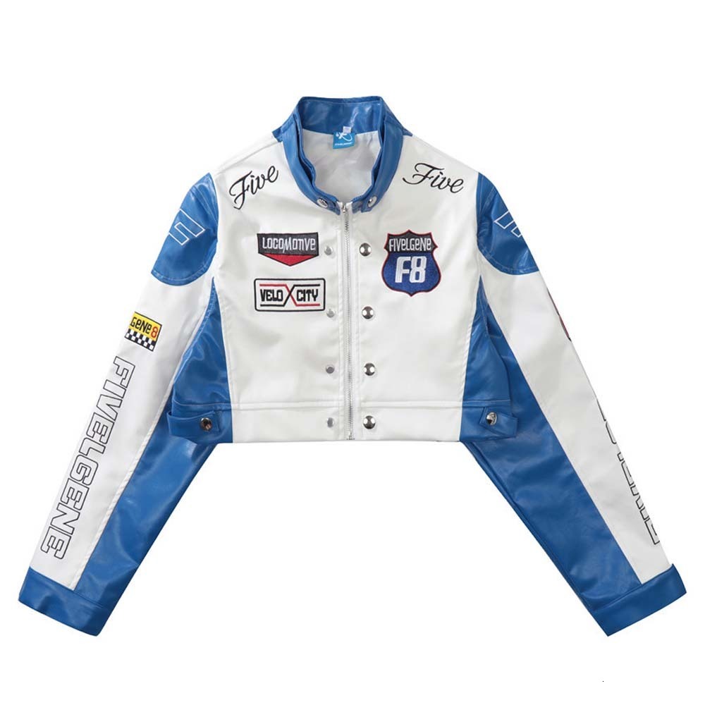 Womens Jackets Short PU Jacket Patchwork Motorcycle Pink Leather Spring Autumn Outerwear Streetwear Harajuku Y2k Coat Female 230808