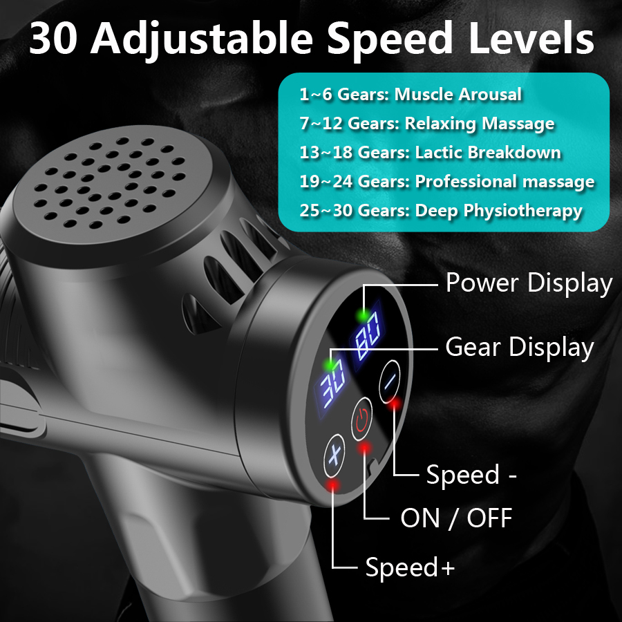Full Body Massager RLESMEN Professional Massage Gun 12 Heads Electric Muscle Massager Handheld Fascial Gun Relaxation For Men Adult Bodybuilding 23080