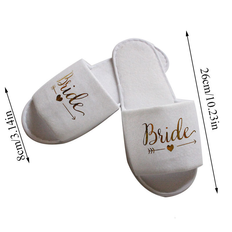 Slippers 1 Pairs Team Brideteam Groom Disposable Soft Slippers Wedding Decoration Bridal Show Bridesmaid Bachelorette Party Decoration-S 230809