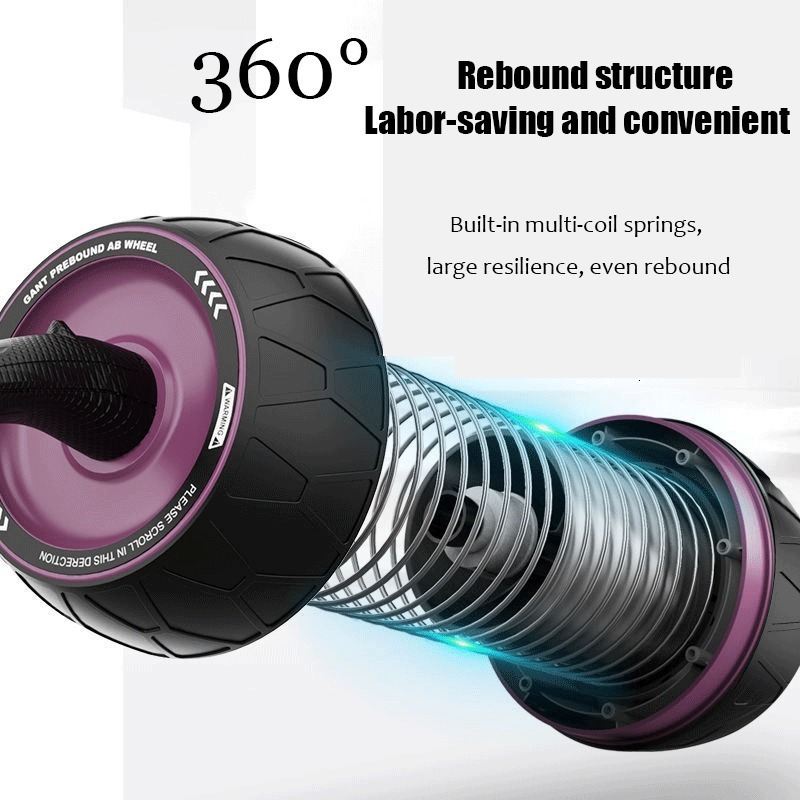 Integrated Fitness Equip Silent Abdominal Muscle Trainer Roller Abdominal Wheel Home Training Gym Fitness Equipment Roller Automatically Rebounds 2308