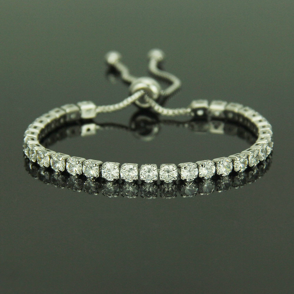 Bracelet Women Gold/Silver CZ Shiny Designer Adjustable Bracelets Women Fashion 4mm Snake Bone Tennis Sports Bracelet Girls Jewelry