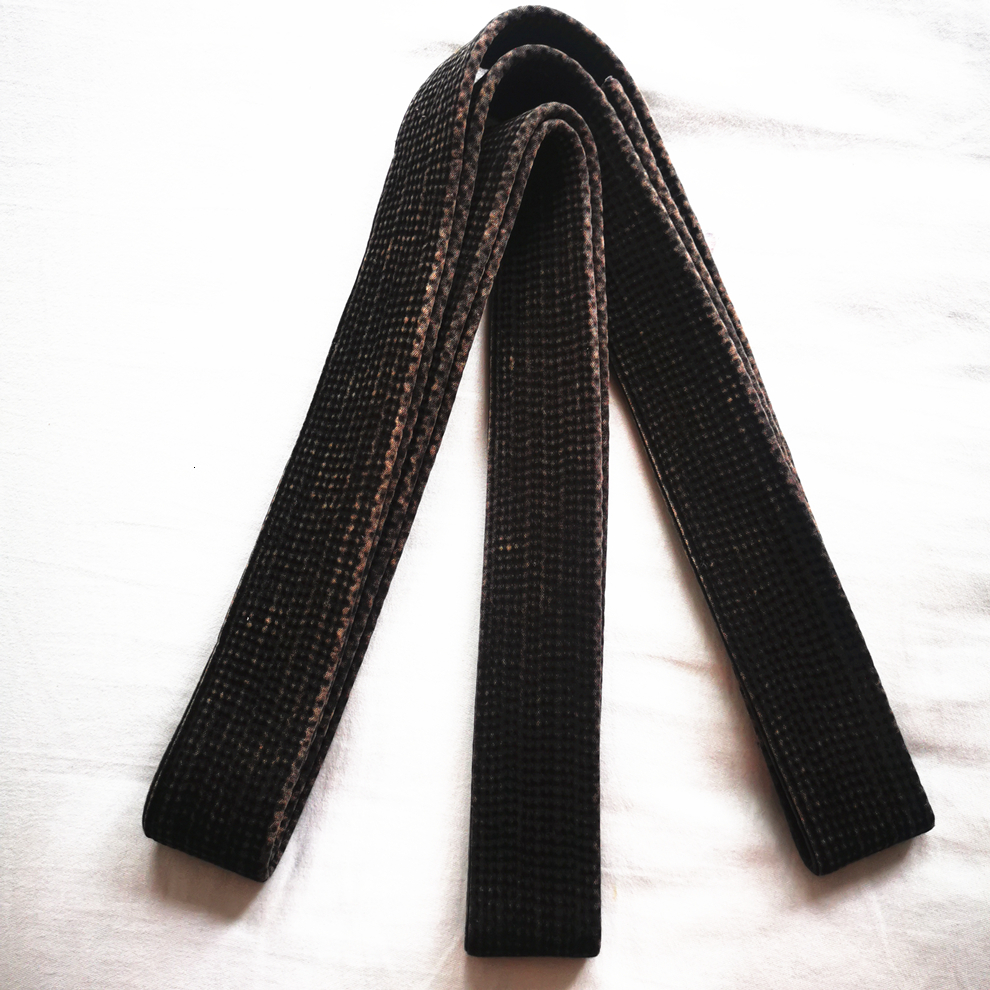 Protective Gear Professional Taekwondo Belt Karate Judo Double Wrap Martial Arts Stripe Sports Black Belt Embroidered Words Customize Wased Old 230808