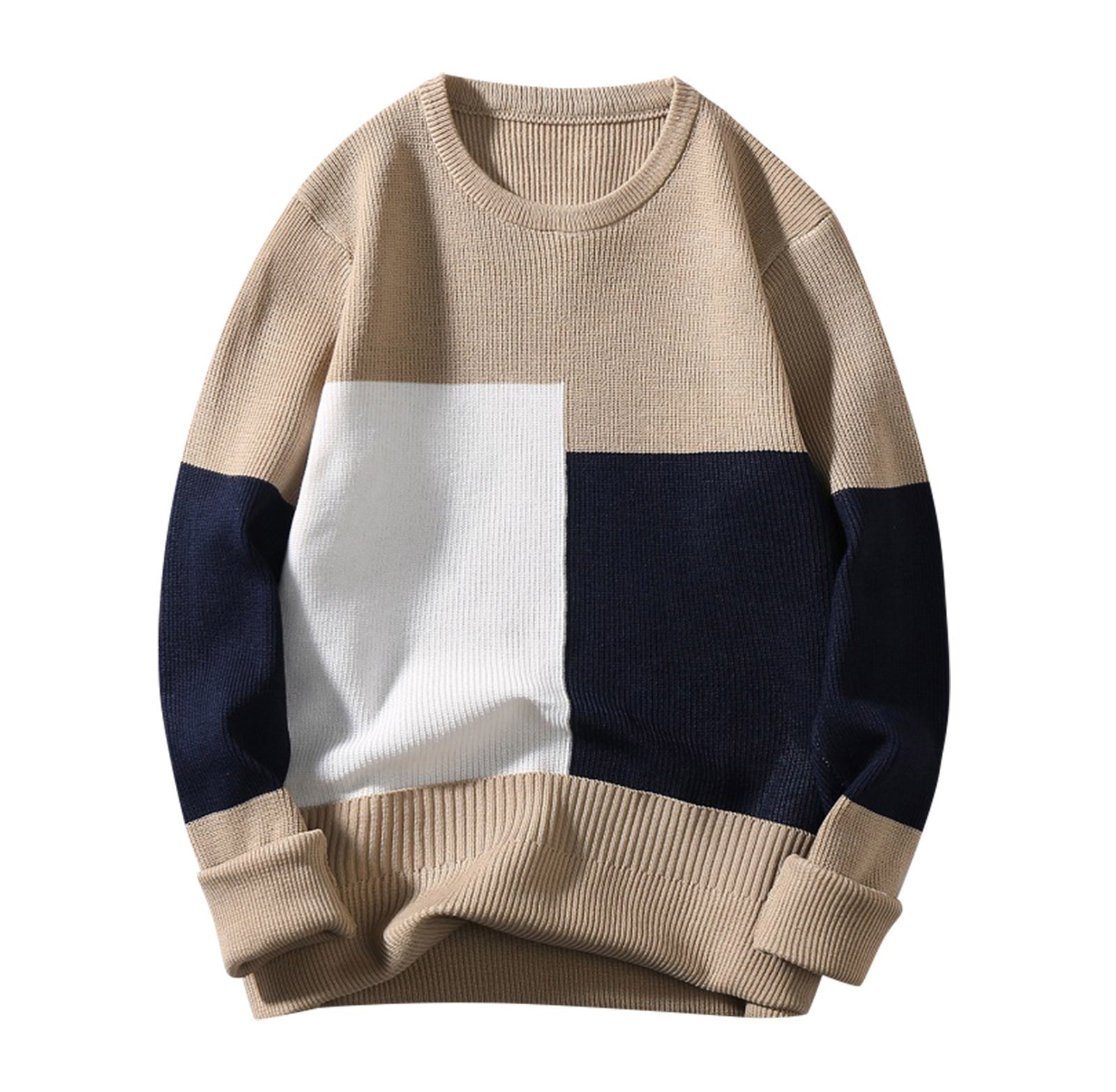 Men's Sweaters Male Autumn And Winter Wool Sweater Round Neck Pullover Bottoming Shirt Color Matching All Matching Oversized Winter Coat Men 2308