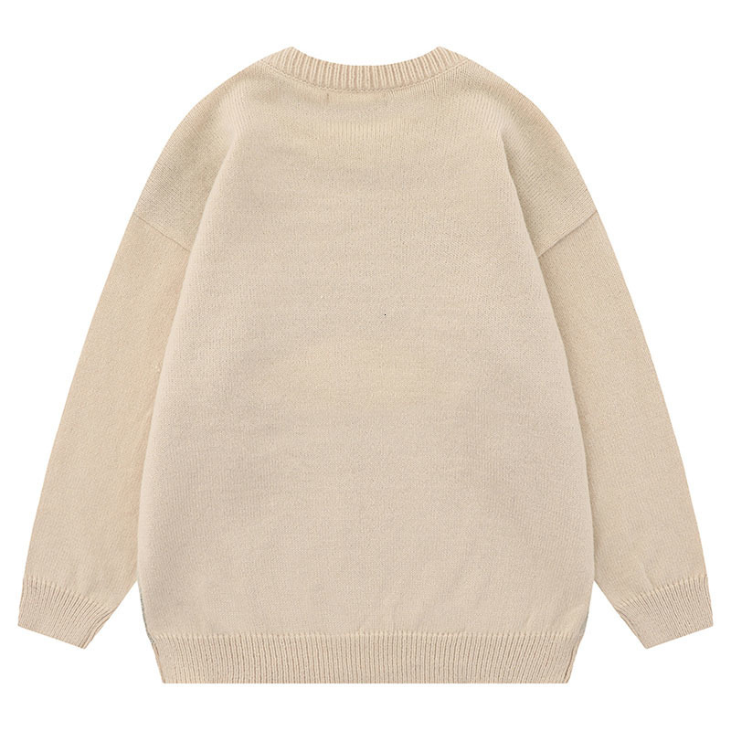 Men's Sweaters Hip Hop Sweaters Men Women High Street Eye Embroidery Knitted Jumpers Autumn Harajuku Retro Y2K Oversize Soft Pullover Unisex 2308