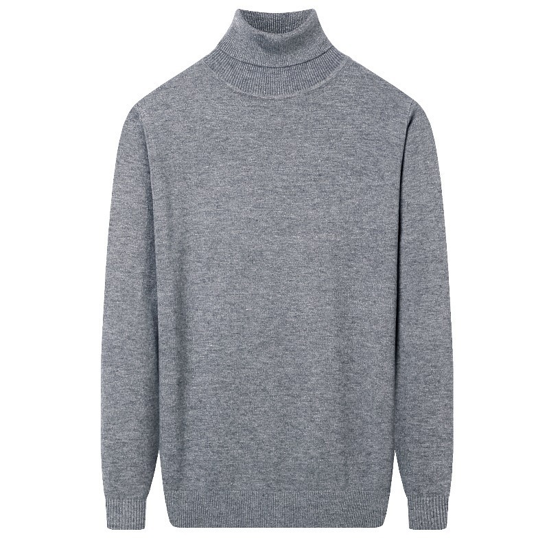 Men's Sweaters autumn winter men's lapel neck sweater can turn turtleneck warm sweater solid color bottom kni 230808