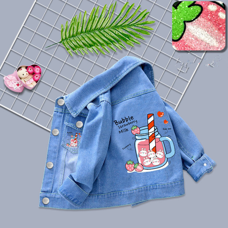 Jackets Spring Kids Coats Butterfly Sequin Denim For Girl Children Top Clothing Baby Girls Clothes Outerwear Jean Jacket 230808