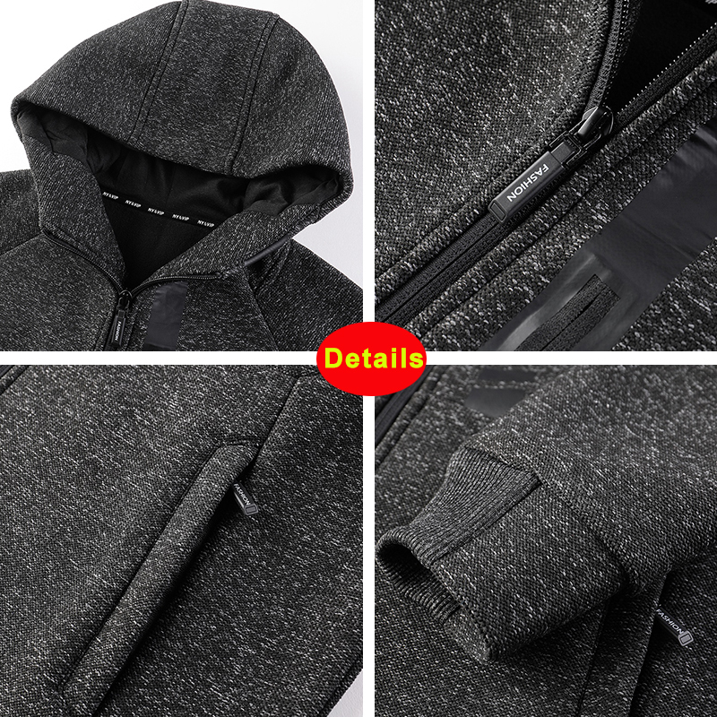 Men's Jackets Warm Coat Winter Thick Wool Men's Warm Hoodie Sportswear Zipper Hooded Sweatshirt Plus Fat Oversized Windproof Coat 8XL 230808