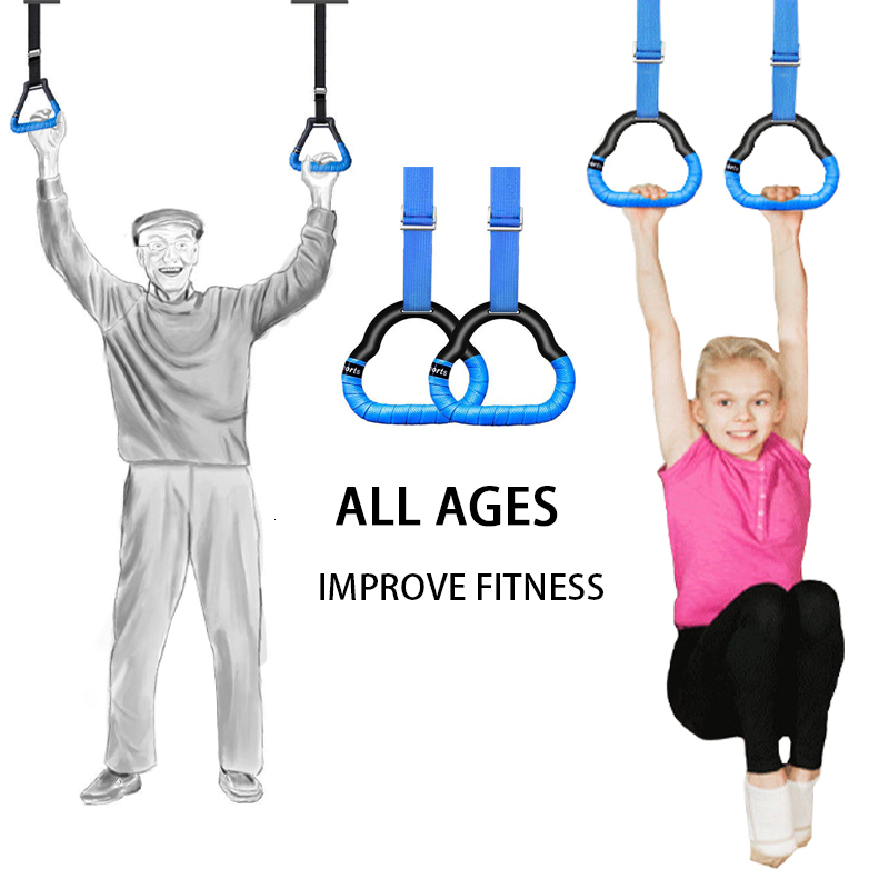 Gymnastic Rings Gymnastics Rings For Kid Adult ABS Gym Ring Adjustable Straps Buckles Pullup Workout Fitness Artistic Gymnastics Equipment Home 230808