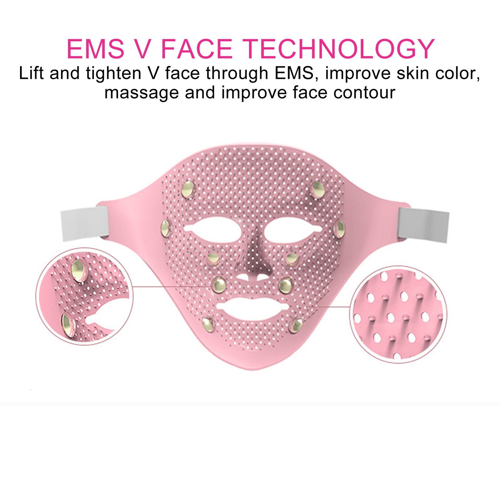 Face Massager 3D Silicone Mask Electric EMS Vibration V Face Massager Anti wrinkle Magnet Massage Face Lifting Slimming Beauty Machine 230808
