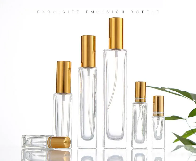 wholesale 10ml square high grade glass perfume bottle cosmetic pressed spray bottle mini portable dispensing jar wholesale2022 LL