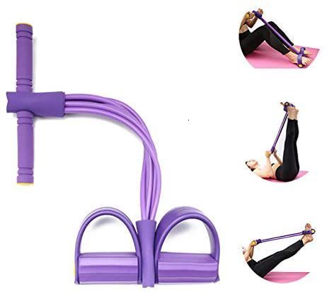 Resistance Bands Fitness Gum 4 Tube Resistance Bands Latex Pedal Exerciser Situp Pull Rope Expander Elastic Bands Yoga equipment Pilates Workout 23080