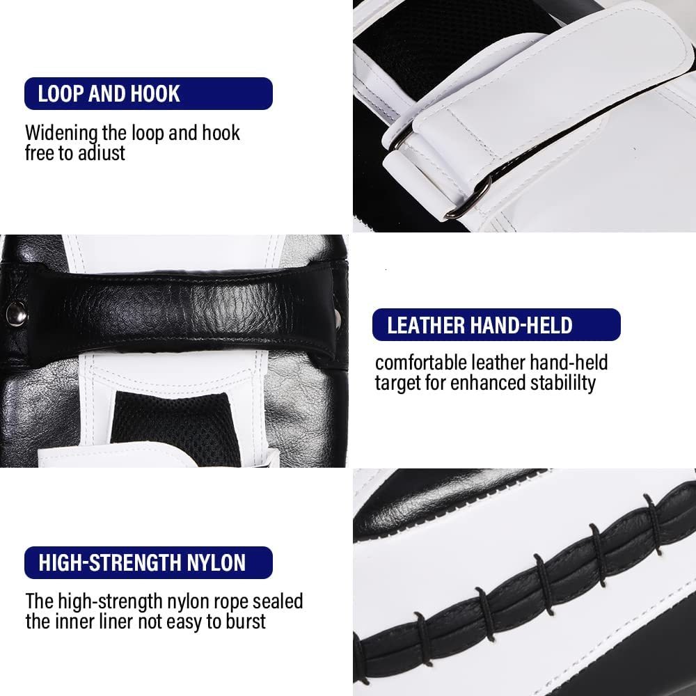 Sand Bag 1 Pcs PU Leather Foot Target Curved Boxing Muay Thai Hand Target Sanda Training Thickened Earthquakeresistant Curved Baffle 230808