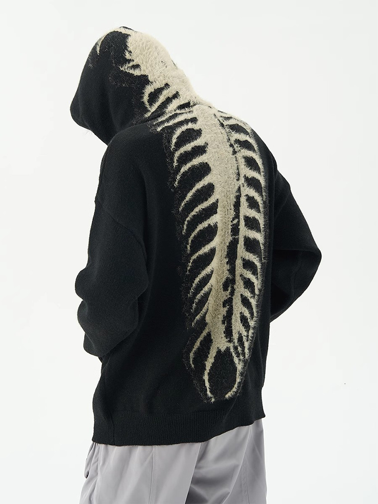 Men's Sweaters Slouchy hooded sweaters for men in winter American knitwear sweater centipede Graphic high street lovers y2k trend top 230809
