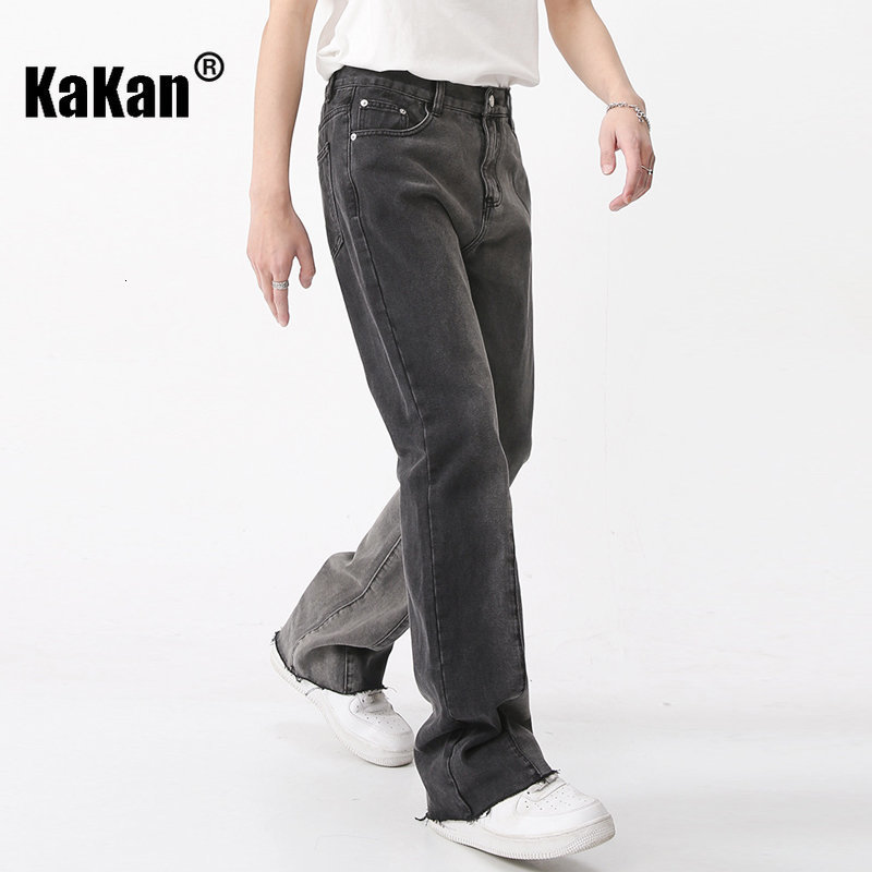 Mens Jeans Kakan Loose Gradient Denim for Men Youthful and Trendy Back Waist Stretch Long K50462 230809