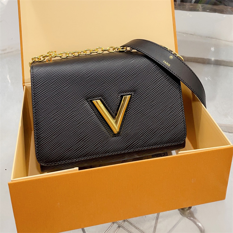 Women Designer Handbags 22ss Twist Bag Luxurys Designers Crossbody Shoulder Bag Zig Zag Rotate Buckle Twist Lock Purse Chains Handbag